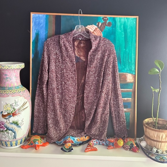 Charlotte Russe Burgundy Knit Cardigan Small - Picture 1 of 16